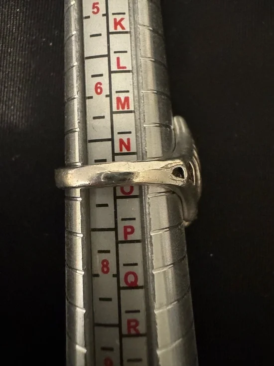 Sterling Silver Sculptural Cutout Ring Size 7 - Modernist Dome Openwork 925 - Picture 6 of 7